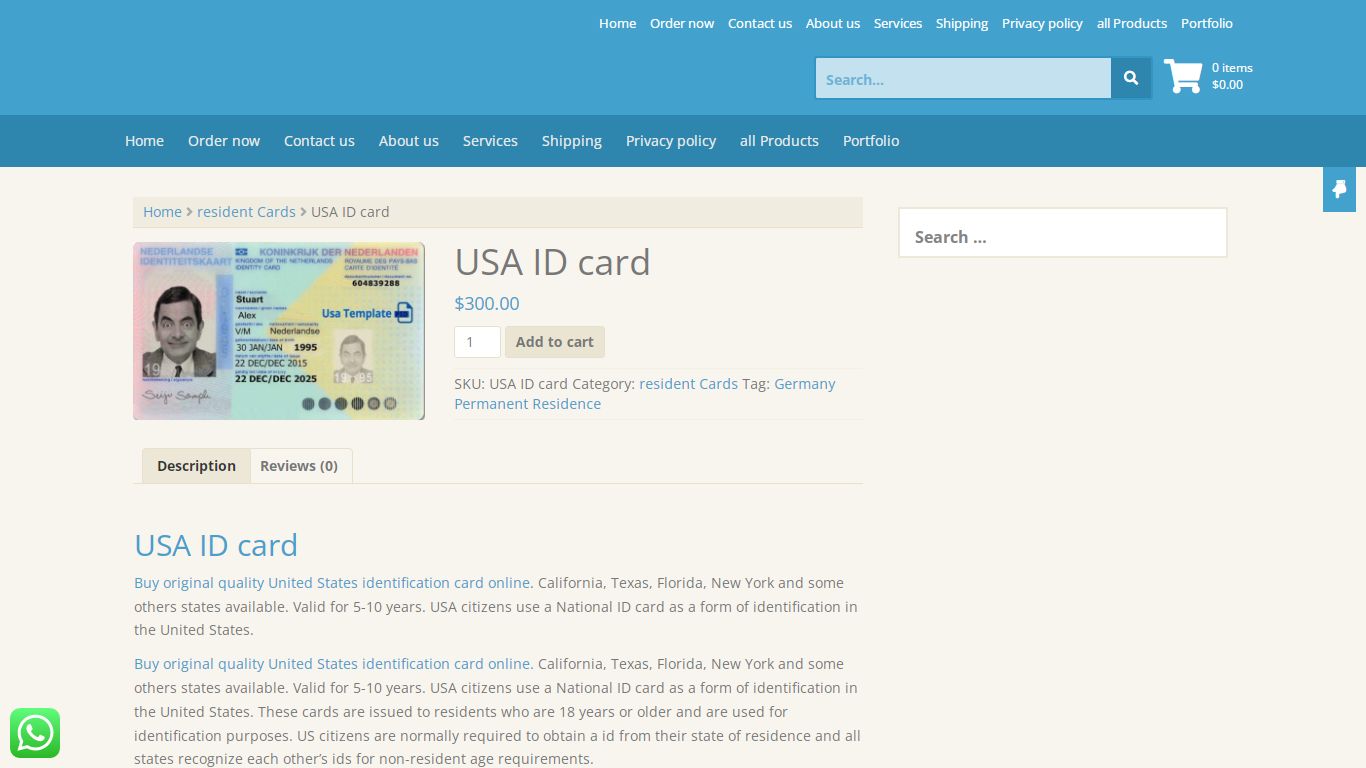 USA ID card for sale|Buy original quality United States identification card